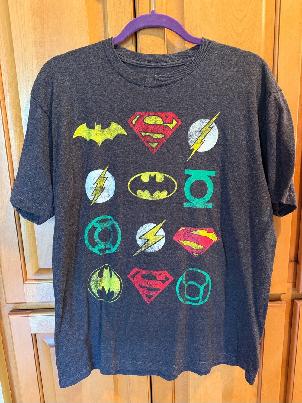 DC Comics Superhero Logos Graphic T-Shirt